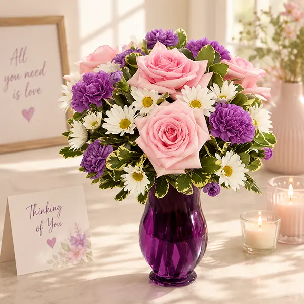 Pink Roses, Daisies and Carnations: A Soft and Elegant Bouquet Guide